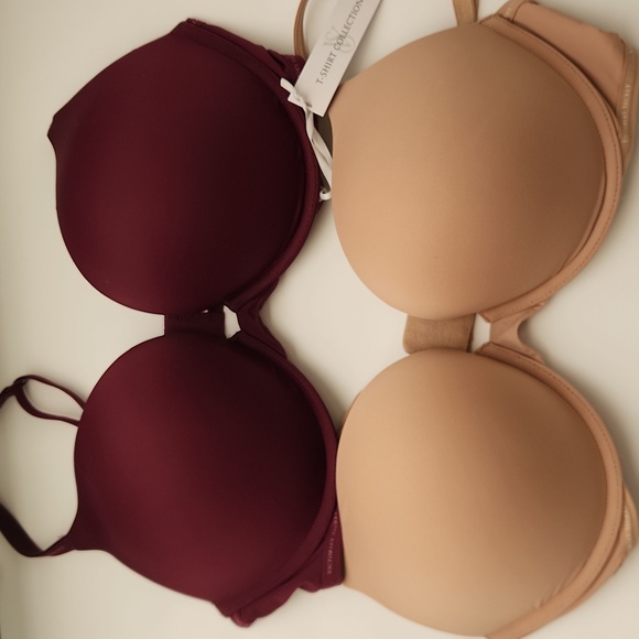 2 NEW Victoria secret push up T-shirt bras size 36c Bundle Lot - Picture 4 of 5